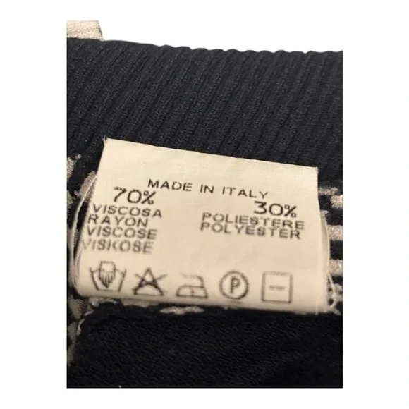 Armani Collezioni Cream and Black Sheath Sweater Sleeveless Halter - Picture 5 of 5